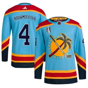 Jay Bouwmeester Youth Adidas Florida Panthers Authentic Light Blue Reverse Retro 2.0 2023 Stanley Cup Final Jersey