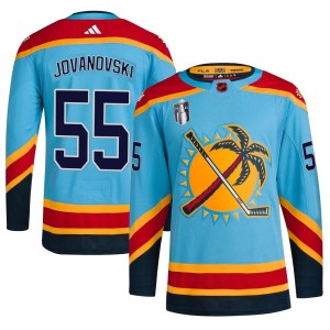 Ed Jovanovski Youth Adidas Florida Panthers Authentic Light Blue Reverse Retro 2.0 2023 Stanley Cup Final Jersey