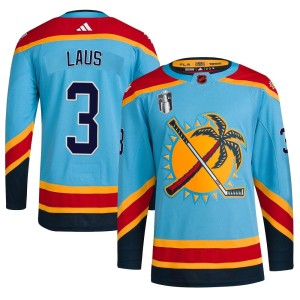 Paul Laus Youth Adidas Florida Panthers Authentic Light Blue Reverse Retro 2.0 2023 Stanley Cup Final Jersey