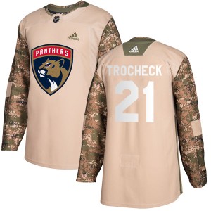 Vincent Trocheck Men's Adidas Florida Panthers Authentic Camo Veterans Day Practice Jersey