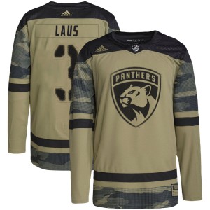 Paul Laus Men's Adidas Florida Panthers Authentic Camo Military Appreciation Practice Jersey
