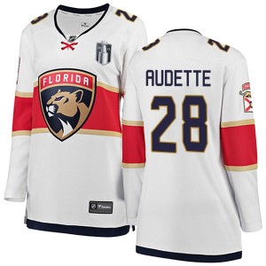 Donald Audette Women's Fanatics Branded Florida Panthers Breakaway White Away 2023 Stanley Cup Final Jersey