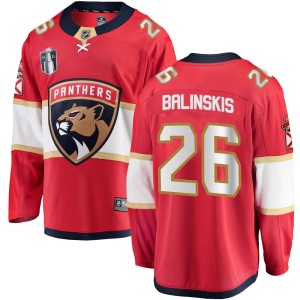 Uvis Balinskis Youth Fanatics Branded Florida Panthers Breakaway Red Home 2023 Stanley Cup Final Jersey