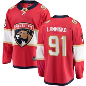 Juho Lammikko Men's Fanatics Branded Florida Panthers Breakaway Red Home Jersey