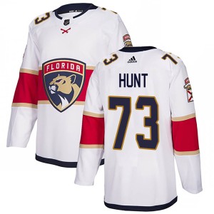 Dryden Hunt Youth Adidas Florida Panthers Authentic White ized Away Jersey