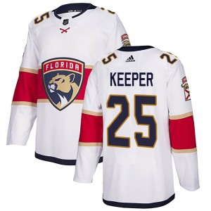 Brady Keeper Youth Adidas Florida Panthers Authentic White Away Jersey