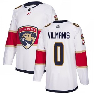 Sandis Vilmanis Youth Adidas Florida Panthers Authentic White Away Jersey