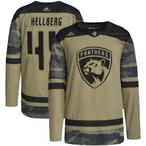 Magnus Hellberg Youth Adidas Florida Panthers Authentic Camo Military Appreciation Practice Jersey