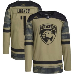 Roberto Luongo Youth Adidas Florida Panthers Authentic Camo Military Appreciation Practice Jersey