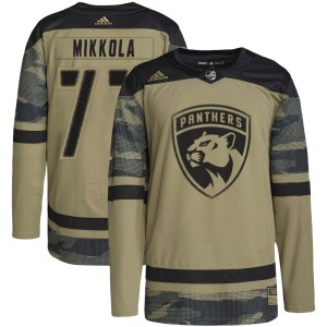 Niko Mikkola Youth Adidas Florida Panthers Authentic Camo Military Appreciation Practice Jersey