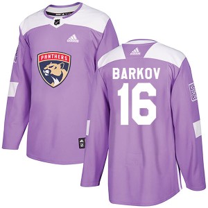 Aleksander Barkov Men's Adidas Florida Panthers Authentic Purple Fights Cancer Practice Jersey