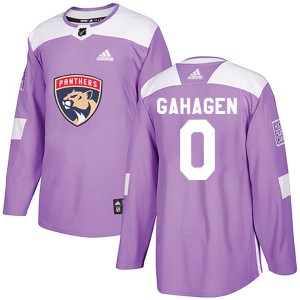 Parker Gahagen Men's Adidas Florida Panthers Authentic Purple Fights Cancer Practice Jersey