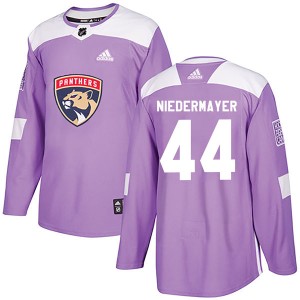 Rob Niedermayer Men's Adidas Florida Panthers Authentic Purple Fights Cancer Practice Jersey