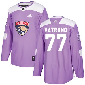 Frank Vatrano Men's Adidas Florida Panthers Authentic Purple Fights Cancer Practice Jersey
