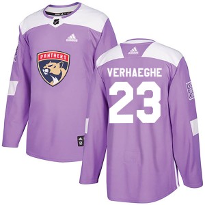 Carter Verhaeghe Men's Adidas Florida Panthers Authentic Purple Fights Cancer Practice Jersey