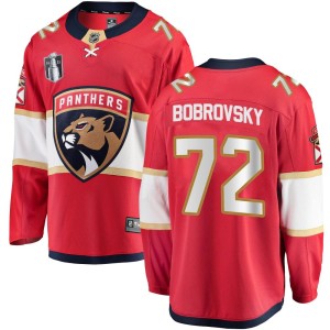 Sergei Bobrovsky Men's Fanatics Branded Florida Panthers Breakaway Red Home 2023 Stanley Cup Final Jersey