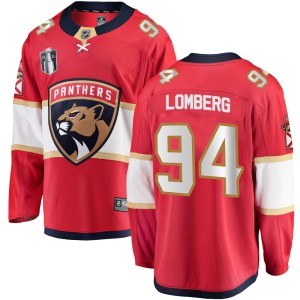 Ryan Lomberg Men's Fanatics Branded Florida Panthers Breakaway Red Home 2023 Stanley Cup Final Jersey