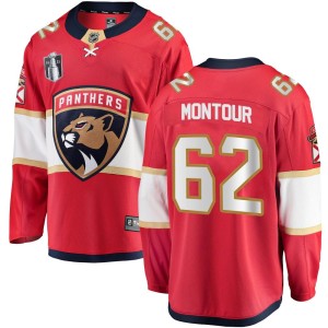 Brandon Montour Men's Fanatics Branded Florida Panthers Breakaway Red Home 2023 Stanley Cup Final Jersey