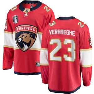 Carter Verhaeghe Men's Fanatics Branded Florida Panthers Breakaway Red Home 2023 Stanley Cup Final Jersey