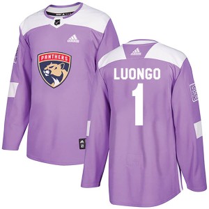 Roberto Luongo Youth Adidas Florida Panthers Authentic Purple Fights Cancer Practice Jersey