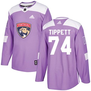 Owen Tippett Youth Adidas Florida Panthers Authentic Purple ized Fights Cancer Practice Jersey