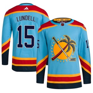 Anton Lundell Youth Adidas Florida Panthers Authentic Light Blue Reverse Retro 2.0 Jersey