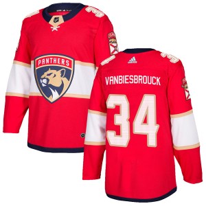 John Vanbiesbrouck Youth Adidas Florida Panthers Authentic Red Home Jersey
