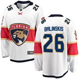 Uvis Balinskis Youth Fanatics Branded Florida Panthers Breakaway White Away Jersey