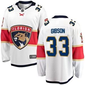 Christopher Gibson Youth Fanatics Branded Florida Panthers Breakaway White Away Jersey