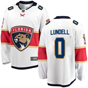 Anton Lundell Youth Fanatics Branded Florida Panthers Breakaway White Away Jersey