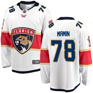Maxim Mamin Youth Fanatics Branded Florida Panthers Breakaway White Away Jersey