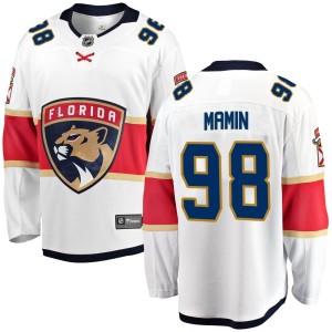 Maxim Mamin Youth Fanatics Branded Florida Panthers Breakaway White Away Jersey