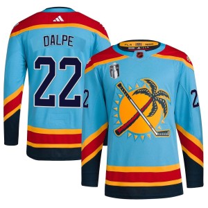 Zac Dalpe Men's Adidas Florida Panthers Authentic Light Blue Reverse Retro 2.0 2023 Stanley Cup Final Jersey