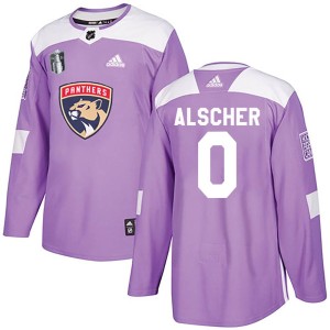 Marek Alscher Men's Adidas Florida Panthers Authentic Purple Fights Cancer Practice 2023 Stanley Cup Final Jersey