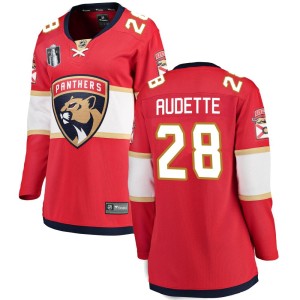 Donald Audette Women's Fanatics Branded Florida Panthers Breakaway Red Home 2023 Stanley Cup Final Jersey