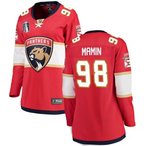 Maxim Mamin Women's Fanatics Branded Florida Panthers Breakaway Red Home 2023 Stanley Cup Final Jersey