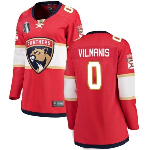 Sandis Vilmanis Women's Fanatics Branded Florida Panthers Breakaway Red Home 2023 Stanley Cup Final Jersey