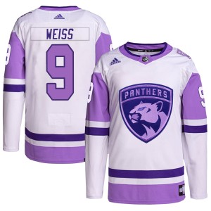 Stephen Weiss Youth Adidas Florida Panthers Authentic White/Purple Hockey Fights Cancer Primegreen Jersey