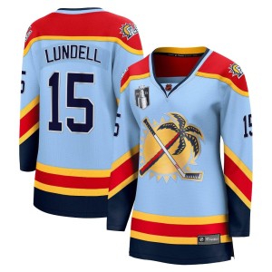 Anton Lundell Women's Fanatics Branded Florida Panthers Breakaway Light Blue Special Edition 2.0 2023 Stanley Cup Final Jersey