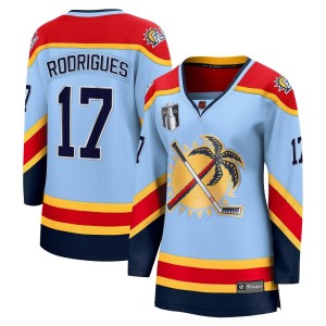 Evan Rodrigues Women's Fanatics Branded Florida Panthers Breakaway Light Blue Special Edition 2.0 2023 Stanley Cup Final Jersey