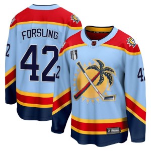 Gustav Forsling Men's Fanatics Branded Florida Panthers Breakaway Light Blue Special Edition 2.0 2023 Stanley Cup Final Jersey