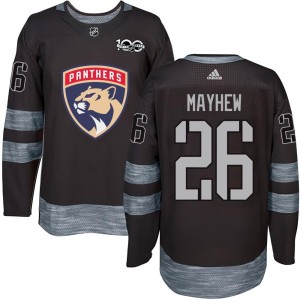 Gerry Mayhew Men's Florida Panthers Authentic Black 1917-2017 100th Anniversary Jersey