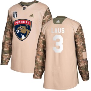 Paul Laus Youth Adidas Florida Panthers Authentic Camo Veterans Day Practice 2023 Stanley Cup Final Jersey