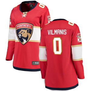 Sandis Vilmanis Women's Fanatics Branded Florida Panthers Breakaway Red Home Jersey