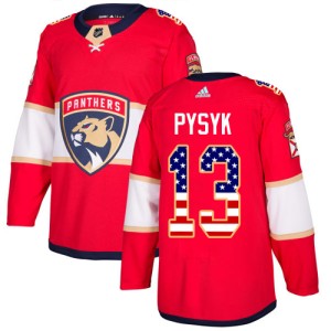 Mark Pysyk Men's Adidas Florida Panthers Authentic Red USA Flag Fashion Jersey