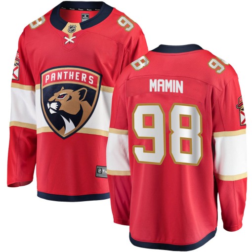 Maxim Mamin Men's Fanatics Branded Florida Panthers Breakaway Red Home Jersey