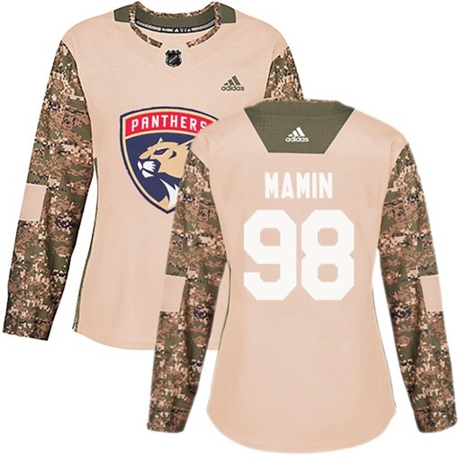 Maxim Mamin Women's Adidas Florida Panthers Authentic Camo Veterans Day Practice Jersey