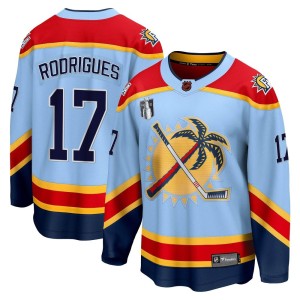 Evan Rodrigues Youth Fanatics Branded Florida Panthers Breakaway Light Blue Special Edition 2.0 2023 Stanley Cup Final Jersey
