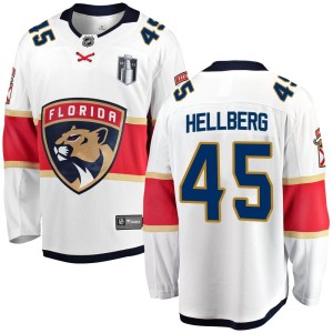 Magnus Hellberg Men's Fanatics Branded Florida Panthers Breakaway White Away 2023 Stanley Cup Final Jersey