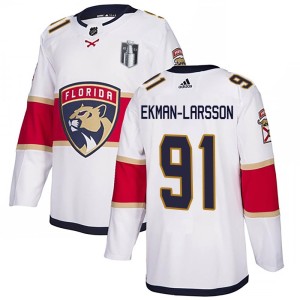 Oliver Ekman-Larsson Youth Adidas Florida Panthers Authentic White Away 2023 Stanley Cup Final Jersey